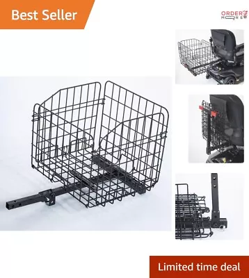 Large Folding Rear Basket For Mobility Scooters - Sturdy Metal Construction • $113.02