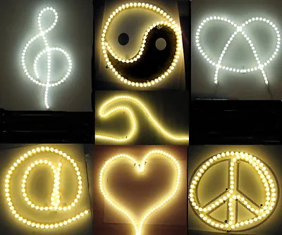 LED Bullet Neon-look Lights Make Your Own Signs Shapes Edge Light Heart Tao • $7.10