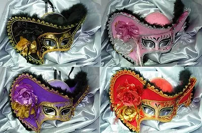 Womens Light Pirate Halloween Theater Costume Venetian Masquerade Mask • $16.96