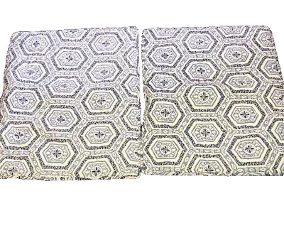 Nicole Miller Home Queen Pillow Sham Set Blue White  • $20