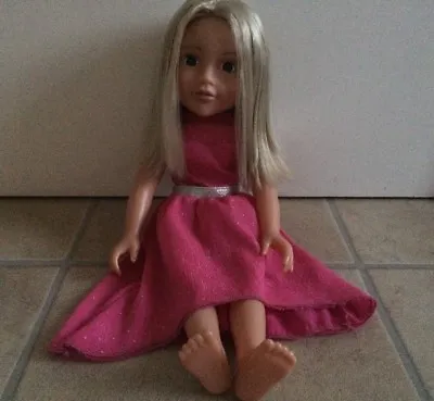Design A Friend Designa Aimee Blond Doll Chad Valley Pink Dress 18 Inches Approx • £26.99