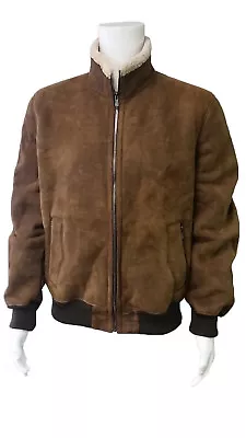 Tuzzi Uomo Men's Shearling Bomber Jacket TMC252412 Tobacco Medium $1399 • $600.98