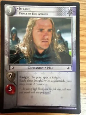 Lord Of The Rings (lotr) Tcg Ccg: Rare Card: Imrahil - Prince Of Dol Amroth 8r37 • £5