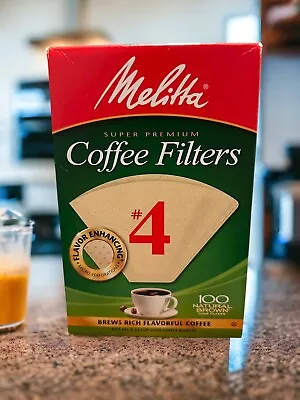 Melitta 624602#4 8 To 12 Cup Natural Brown Cone Coffee Filters 100 Count • $7