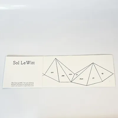 Sol LeWitt Art Gallery Invite Promo Ad Postcard 2009 • $12.95