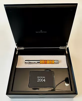 2004 Count Von Faber-Castell AMBER Pen Of The Year Filler M 18K Nib BRAND NEW • $3899.99