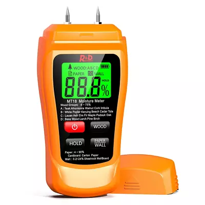 Damp Meter RDINSCOS Wood Moisture Meter For Walls Caravans Logs Firewood With Ba • £24.79