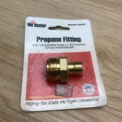 NEW Mr Heater F276130 Throwaway Cylinder Adapter With Shutoff 9/16  LHMT • $8.24