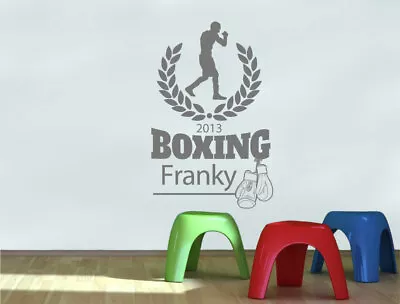 Personalised Boxer Wall Sticker | Boxing Wall Art | Sport Wall Decor • £25.99