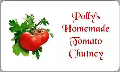 Tomato Chutney Stickers Red Relish Sauce Labels For Homemade Produce Personalise • £2.70