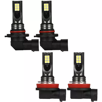 4X LED 6000K Pure High Power 9005 H11 12 SMD 6000LM Lamps 60W LED Fog Light • $8.11