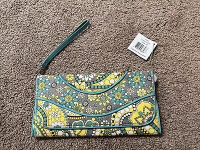 Vera Bradley Lemon Parfait Clutch Wallet Yellow Turquoise New With Tags • $20