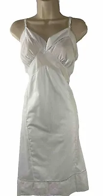 Figurefit By Indera Full Slip Cotton White Size 38 Vintage • $18.75