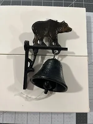 Cast Iron Bear Welcome / Dinner Bell - Farm House Wall Mount Rustic Hanging 5” • $17.06