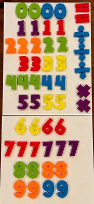 Lot Of 44 Vintage Magnetic Magnetic Numbers Including Math Symbols - Math Toy • $12