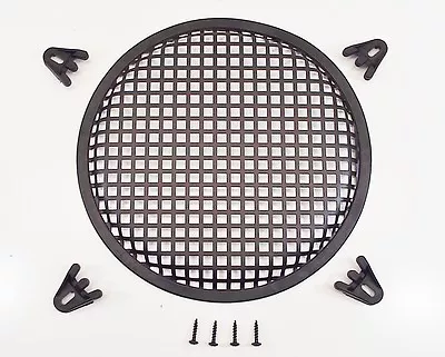 12  Round Waffle Style Woofer Subwoofer Speaker Grille Cover W/ 4 Clamps  • $9.95