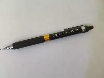 Vintage STAEDTLER 925 09 Mechanical Pencil 0.9mm Black Series W Gold Center Band • $14.50