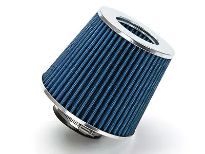BLUE 3  76mm Inlet Cold Air Intake Cone Replacement Quality Dry Air Filter • $17.99