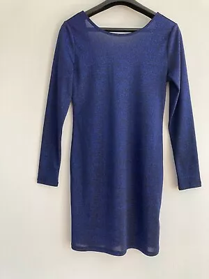 Women Spring Dresses Shining Purple Blue Size 12 Metallic Fiber DIVIDED H&M • $6.88