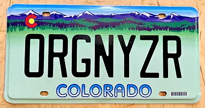 Colorado Purple Mtn Graphic Vanity License Plate   Orgnyzr   Organizer Organize • $34.99