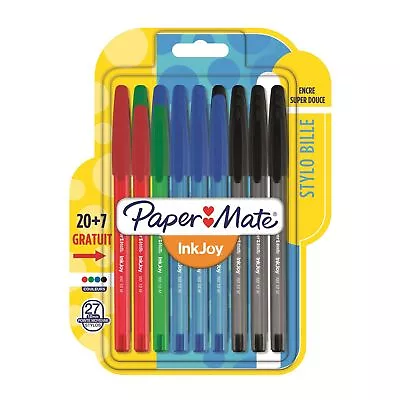 Paper Mate Ink Joy 27 Pack - 1.0mm Pens With 7 Styles- Blue-Red-Green-Black • £5.49