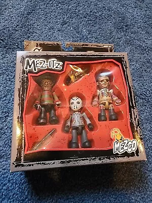 Cinema Of Fear Texas Chainsaw Massacre Jason Freddy Mez-Itz Set 2002 Mezco New • $28.50