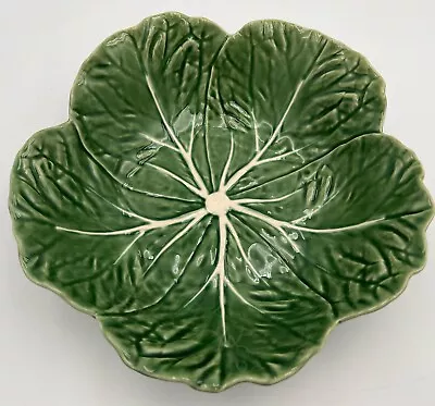 Bordallo Pinheiro Green Cabbage Leaf Serving Bowl Large 11-1/2  X 3-1/4  GREAT • $39.50