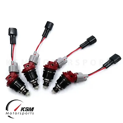 4 X 850cc Side Feed Fuel Injectors For NISSAN NISMO Fit JECS SR20 S13 S14 S15 • $184.50