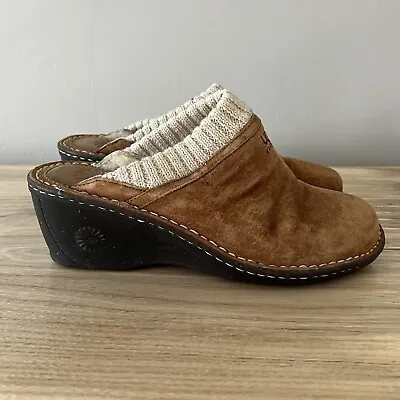 UGG Australia Gael Women’s Wedge Slip On Clogs Mules Brown Size 8 • $28.99