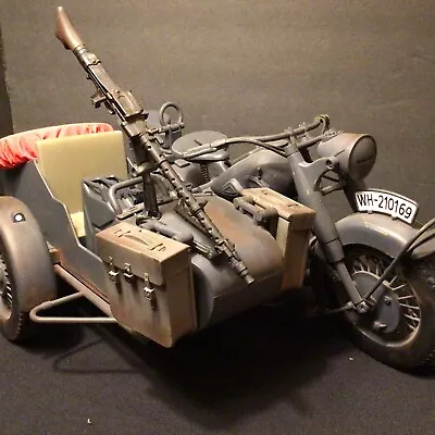 WWII 1/6 Scale Motorcycle & Sidecar2 Gas CansM42 Machine Gun Tyre Cover RARE • $169.99