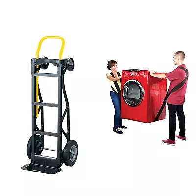 Harper Trucks Hand Truck And Dolly Bundle With Shoulder Dolly Lifting Straps • $221.32