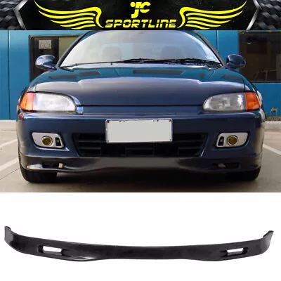 Fits 92-95 Honda Civic 2Dr 3DR JDM Front Bumper Lip Bodykit PU Spoon Style • $52.82