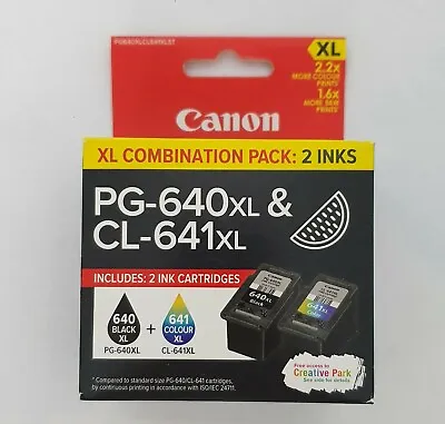 Canon PG640XL CL641XL Genuine Standard Ink Cartridges PIXMA MG2160 MG3160 MG3650 • $48.90