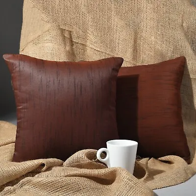 Throw Pillows For Couch Brown Decorative Sofa Pillows Vintage Cushion Covers 2pc • $24.99