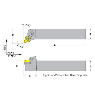 Dorian 50373 MDQNL12-4B LH Toolholder For DNM_432 Inserts • $133.24