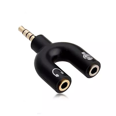 3.5mm AUX Audio MIC Splitter Headphone Earphone Adapter (M04) Male To Female • $4.50