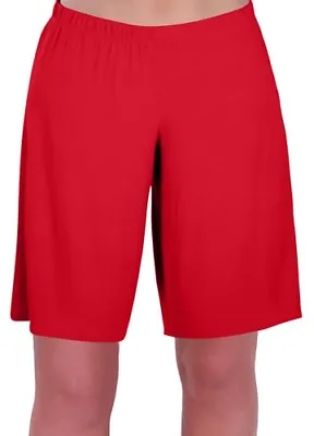 Womens Plus Sizes Jersey Relaxed Comfort Elasticized Flexi Stretch Ladies Shorts • £11.95