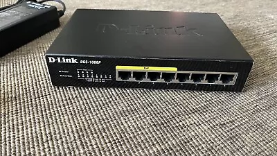 D-Link 8 Port Gigabit Desktop Switch 4 Port PoE (Model: DGS-1008P) • £22.50