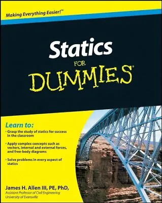 £8.99 • Buy Statics For Dummies, Allen III, James H.