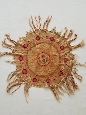 Vintage Hungarian Matyo Hand Embroidered Table Cover Mat Table Cloth 61x61cm • $63.15