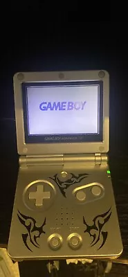 Game Boy Advance SP Tribal Limited Edition - Silver + Games • £65
