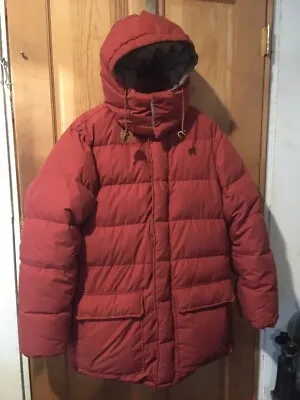 VTG 70s EMS EASTERN MOUNTAIN SPORTS BIG DOWN PUFFER JACKET M HOOD STORM FRONT • $110