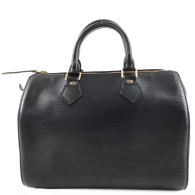 Authentic Louis Vuitton Epi Speedy 25 Hand Bag Boston Bag Noir M59032 Used F/S • $427.50