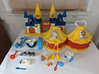 1970s Hasbro Weeble Wobble Circus Set & Disney Castle Set W/ Accessories • $99.99