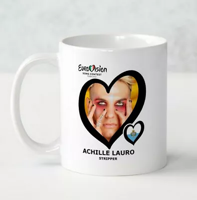 £8.99 • Buy Eurovision 2022 San Marino Achille Lauro Stripper Mug Eurovision Party Gift