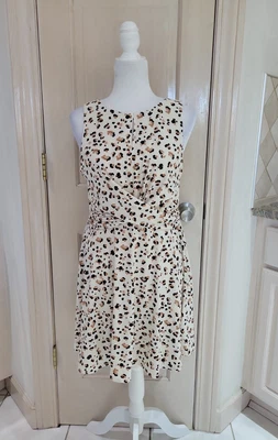 $5.70 • Buy As U Wish Women's Sleeveless Multicolor Fit And Flare Dress Sz Large