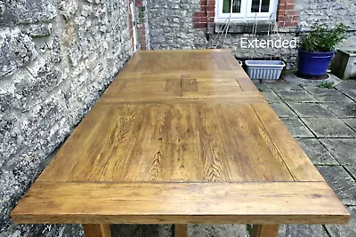 Exceptional 7.4ft / 224cm Solid Oak French Plank Top Harvest Farmhouse Table • £82