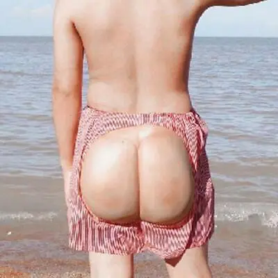 Funny Trick Open Butt Shorts Beach Pants Prank Ridiculous Costume Gag To New N6 • £4.20