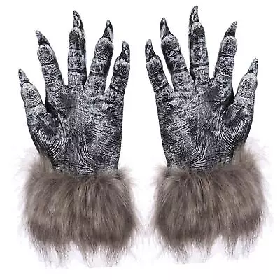 Halloween Wolf Gloves Claw Werewolf Cosplay Costume Monster Hand Paw Scary Props • $12.98