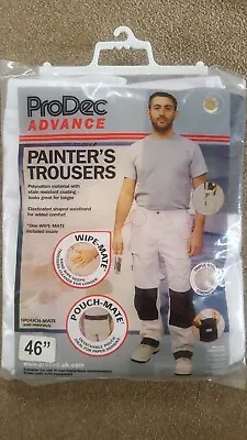 Prodec Advance Work Trousers Pants White Grey Painters Decorators Size 46  • £9.99